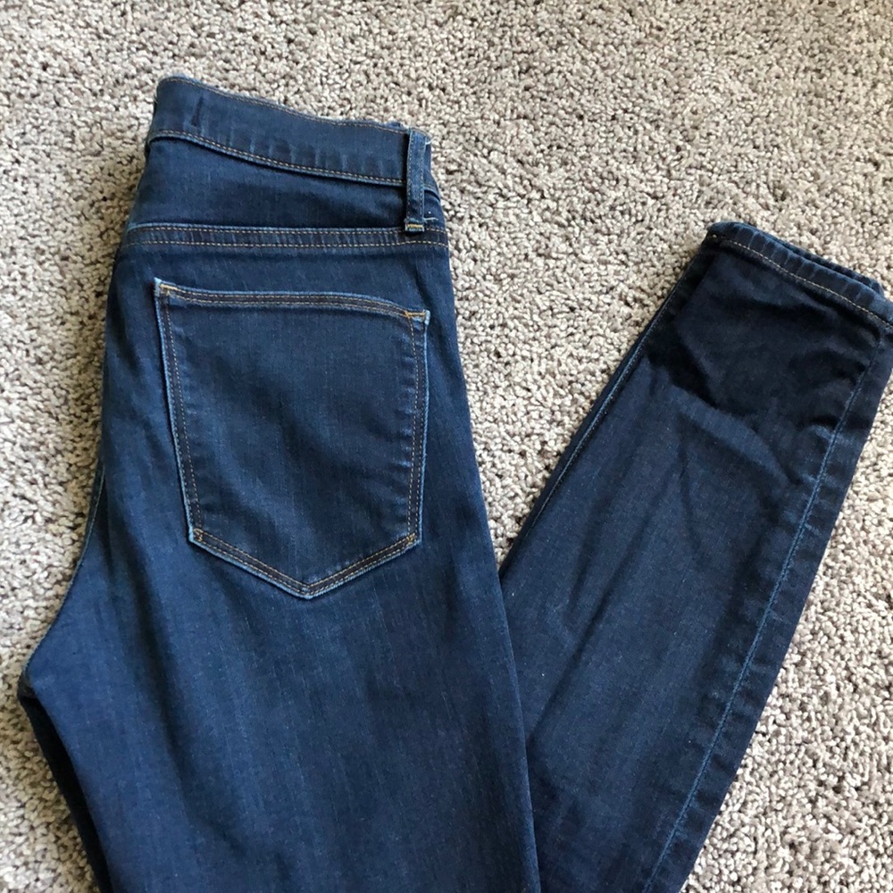 Dark Wash High Rise Skinny Jeans